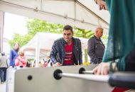 Alles im Griff beim Tischfußball.